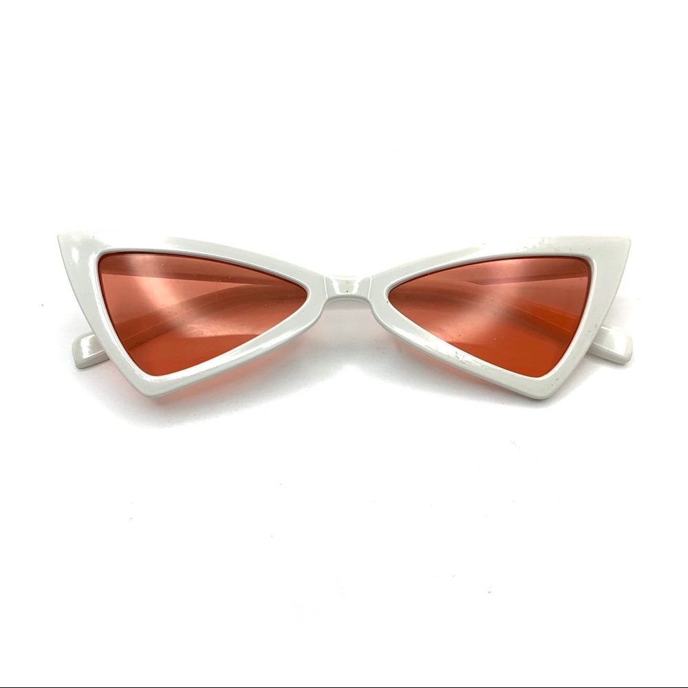 Authentic Orange Triangle Shape Sunglasses